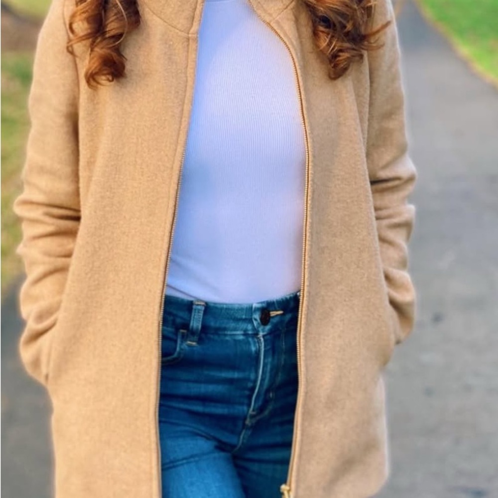 J Crew Stylish Tan Coat